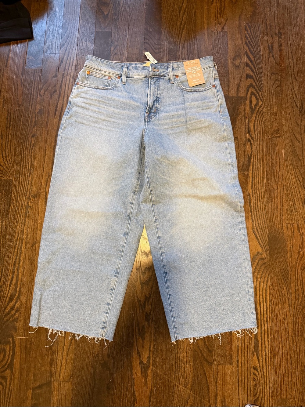 NWT Madewell Light Blue Perfect Vintage Wide-Leg Crop